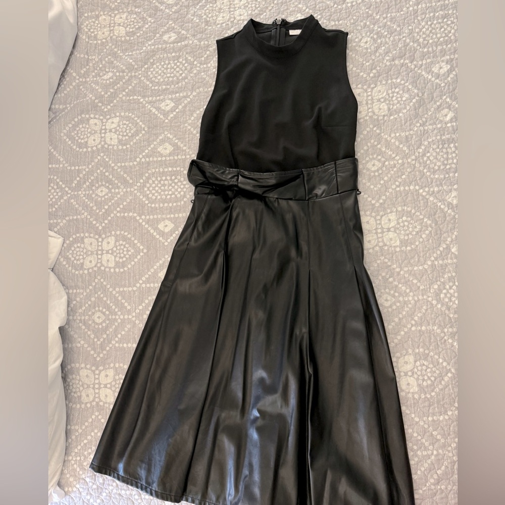 New York and company black leather dress